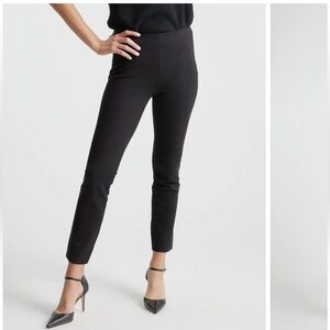 New Quince Ultra Stretch Ponte Pintuck Ankle Pants in Black